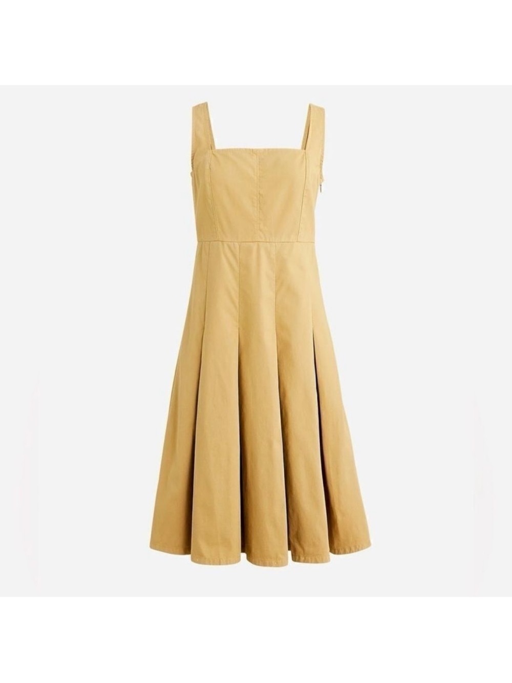 JCREW | Sleeveless Square-neck MIDI in Camel πͺ - Picture 2 of 11